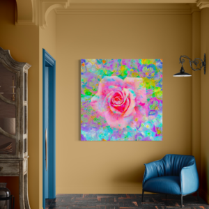Tenture murale imprimée - Fleur rose - Xavier Gaillot